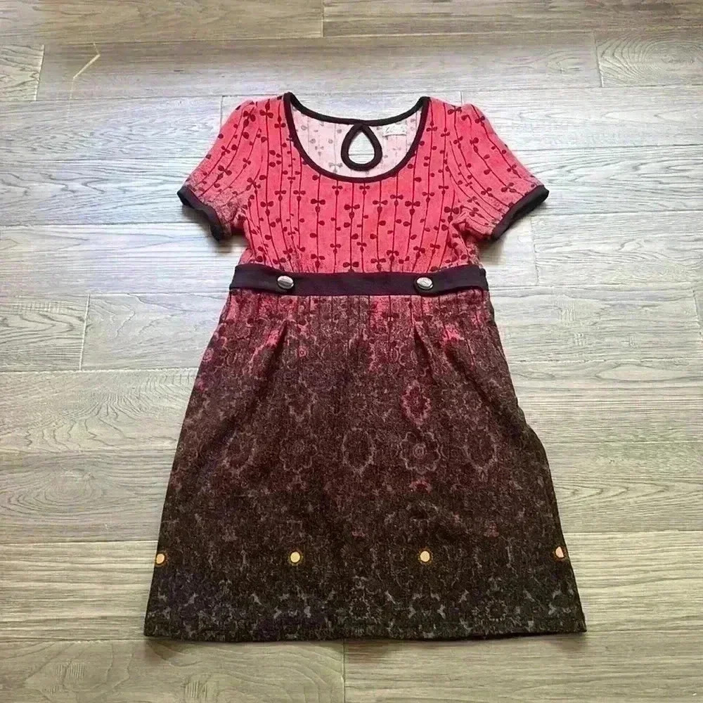LAVAND. | Red and brown soft dress